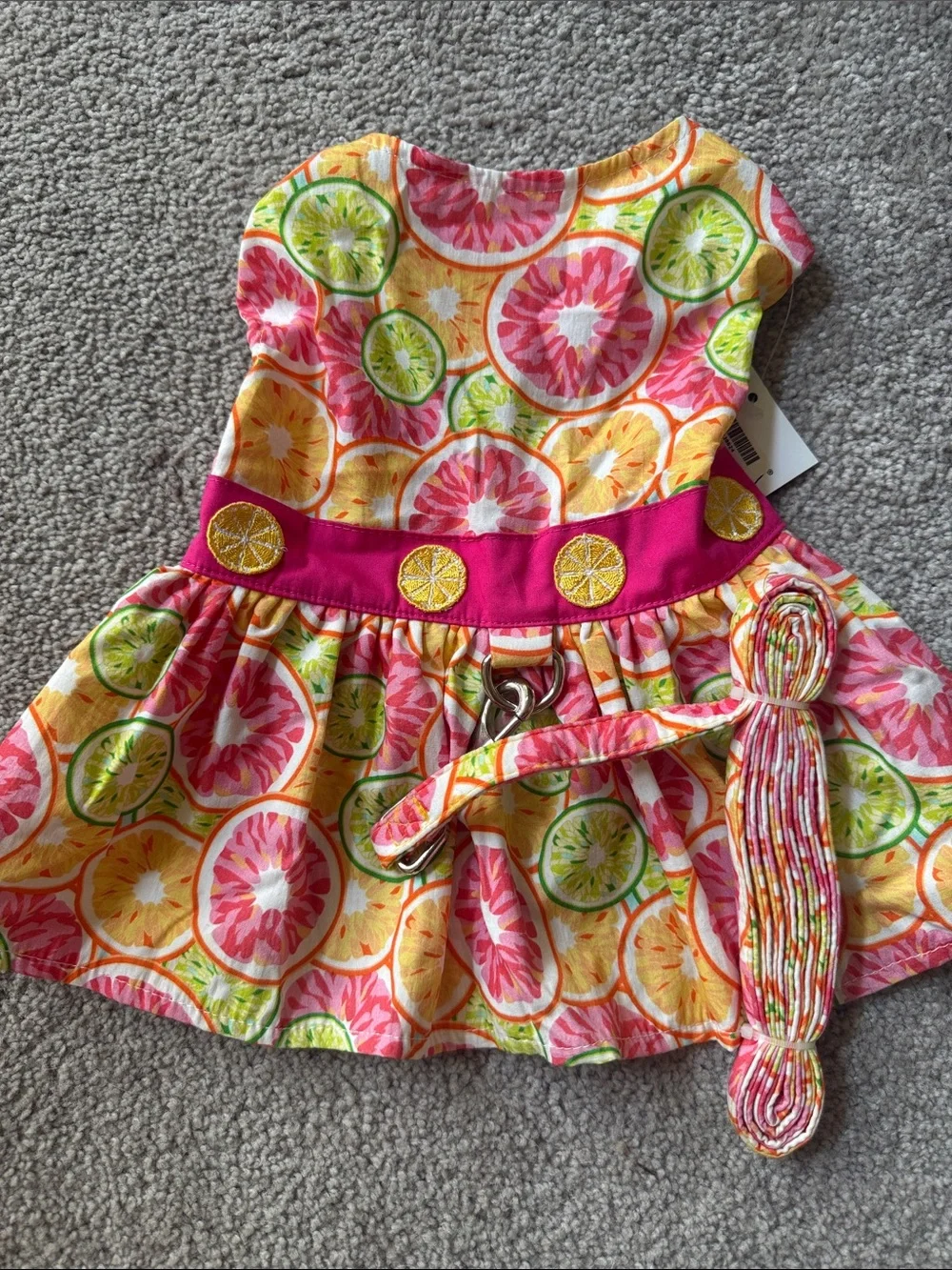Doggie Design Citrus Slice Harness Dress!